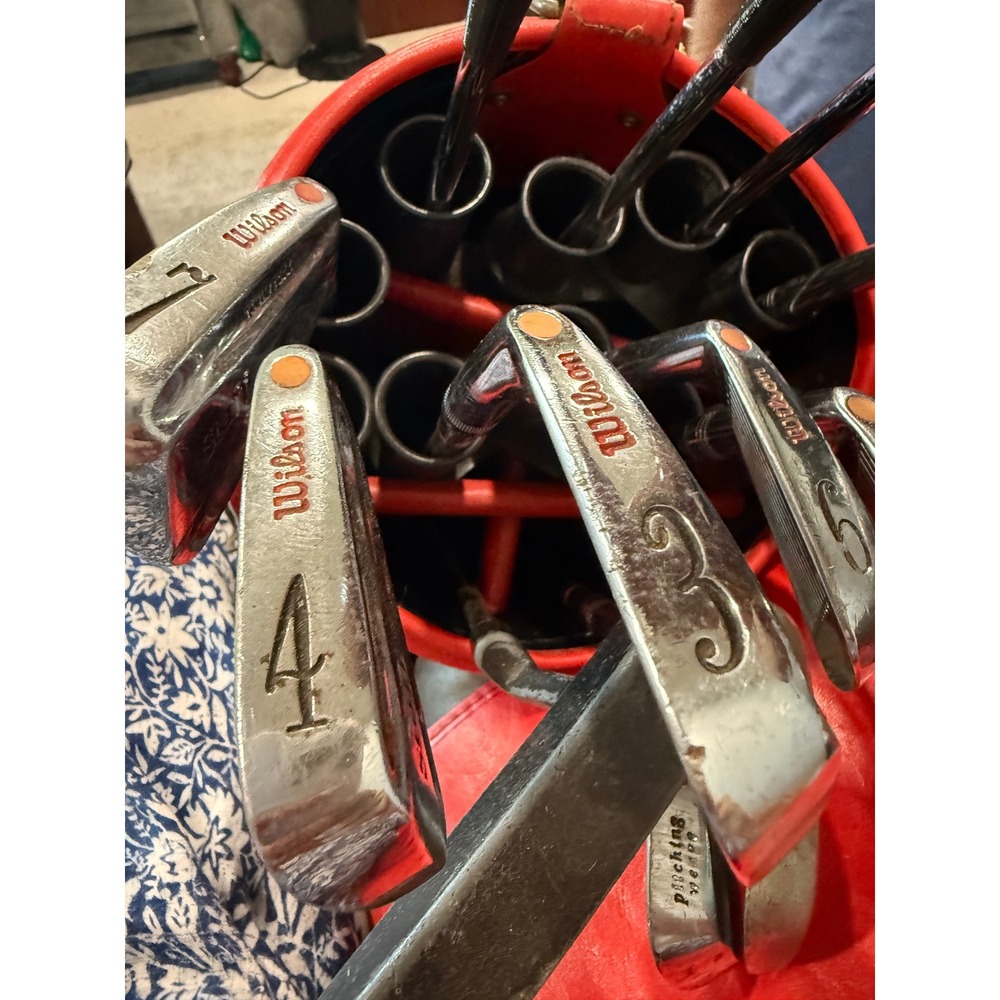 Wilson Staff Tour Block 4300 Vintage Golf Club Set Persimmon Woods & Irons PW SW